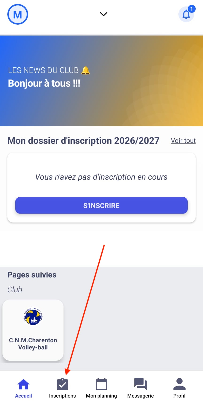 Connexion mon Club